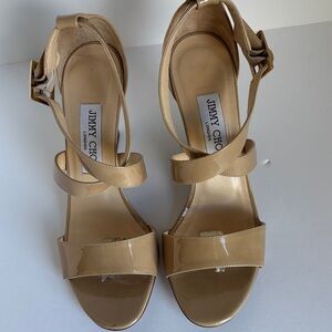 Jimmy Choo Beige Strappy wedge